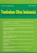 JURNAL Tumbuhan Obat Indonesia : The Journal Of Indonesian Medicinal Plant Volume 2,3 dan 4