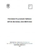 PEDOMAN PELAYANAN FARMASI UNTUK IBU HAMIL DAN MENYUSUI